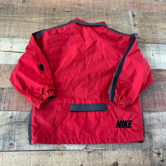 Nike Vintage Toddler Windbreaker Jacket 4T Red & Black - Picture 7 of 9